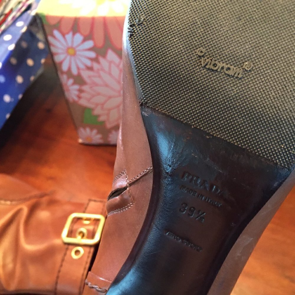 Prada Leather Ankle Boots with Buckle - Picture 15 of 16
